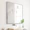 Head West® Glossy Chrome Float Rectangular Wall Mirror